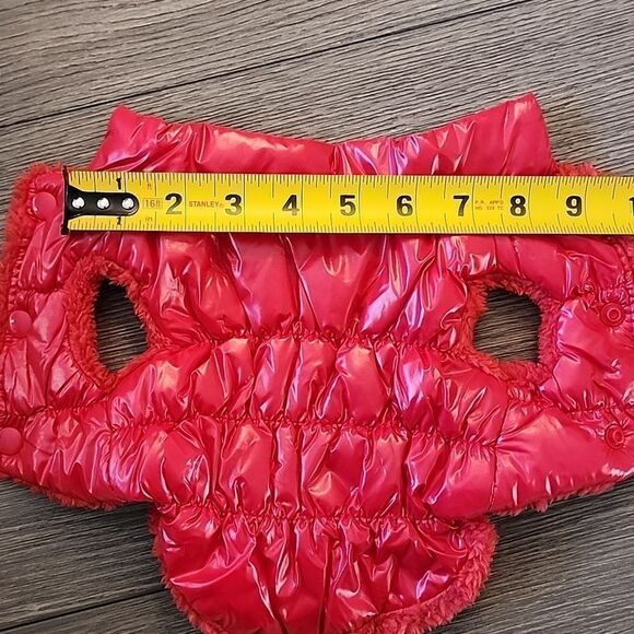 NWT Dog Winter Puffer Jacket Fleece inside Snaps Sz XS Chihuahua Small Dog Gift - Picture 10 of 12